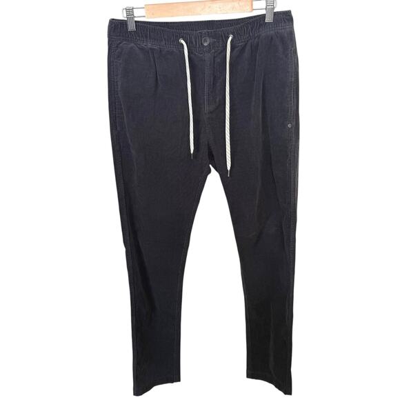 Vuori Optimist Corduroy Pant Drawstring Elastic Waist Charcoal Medium - Picture 3 of 9